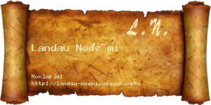 Landau Noémi névjegykártya
